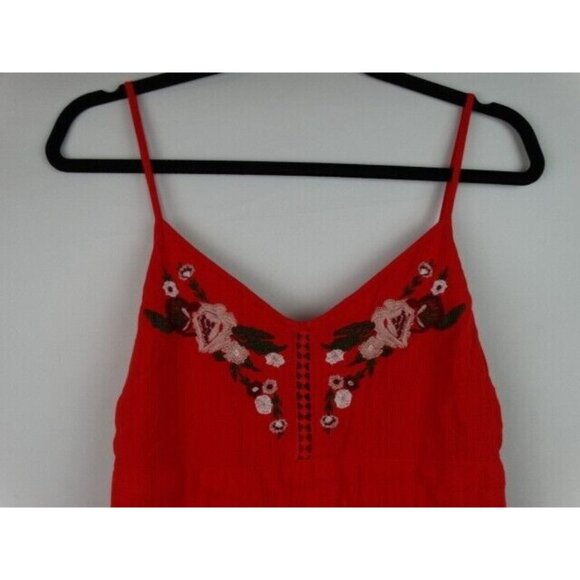 Guess Womens Dress Size Medium Orange Floral Embroidered Sleeveless Summer Dress - Picture 3 of 12